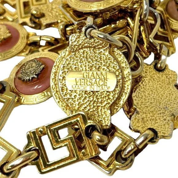 GIANNI VERSACE Vintage Medusa Logo Chain Belt Accessory Gold Metal [103631] - Picture 10 of 10